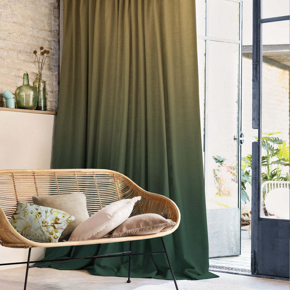 Elegant Ombre Print Room Darkening Curtain Set of 2. OMBRE24
