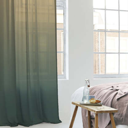 Elegant Ombre Print Sheer Semi Transparent Curtain Set of 2 OMBRE24