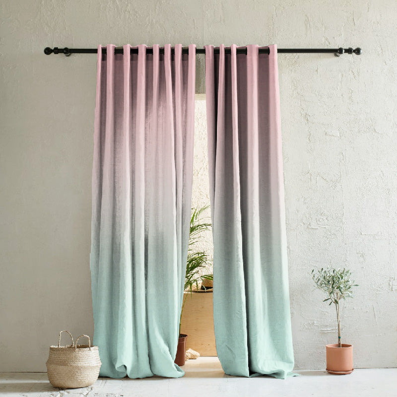 Elegant Ombre Print Room Darkening Curtain Set of 2. OMBRE25