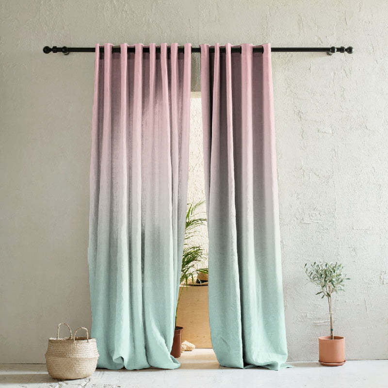 Elegant Ombre Print Room Darkening Curtain Set of 2. OMBRE25