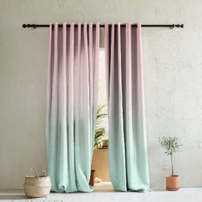 Elegant Ombre Print Room Darkening Curtain Set of 2. OMBRE25