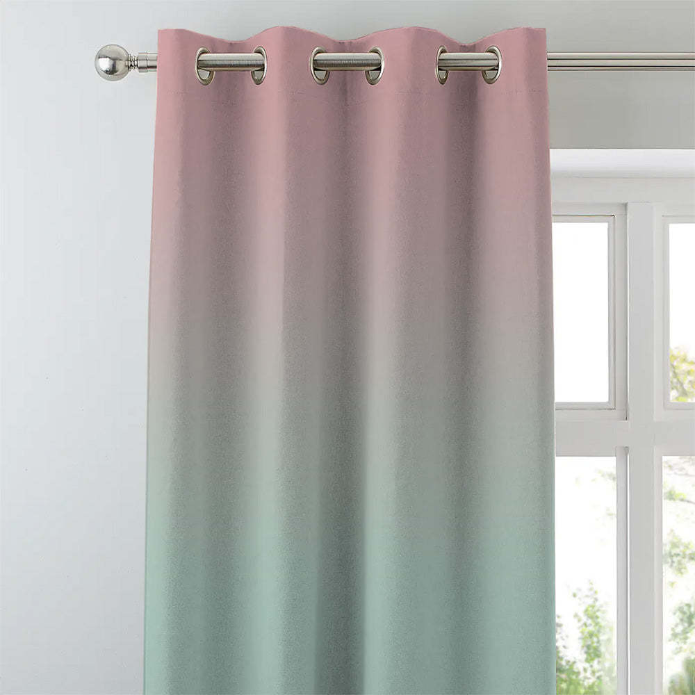Elegant Ombre Print Room Darkening Curtain Set of 2. OMBRE25