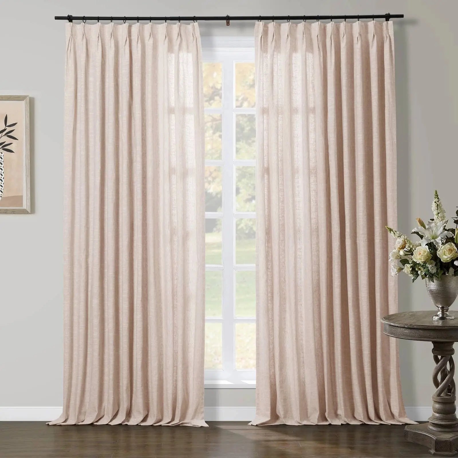 Jawara Luxury Linen Cotton Curtain Pleated TWOPAGES