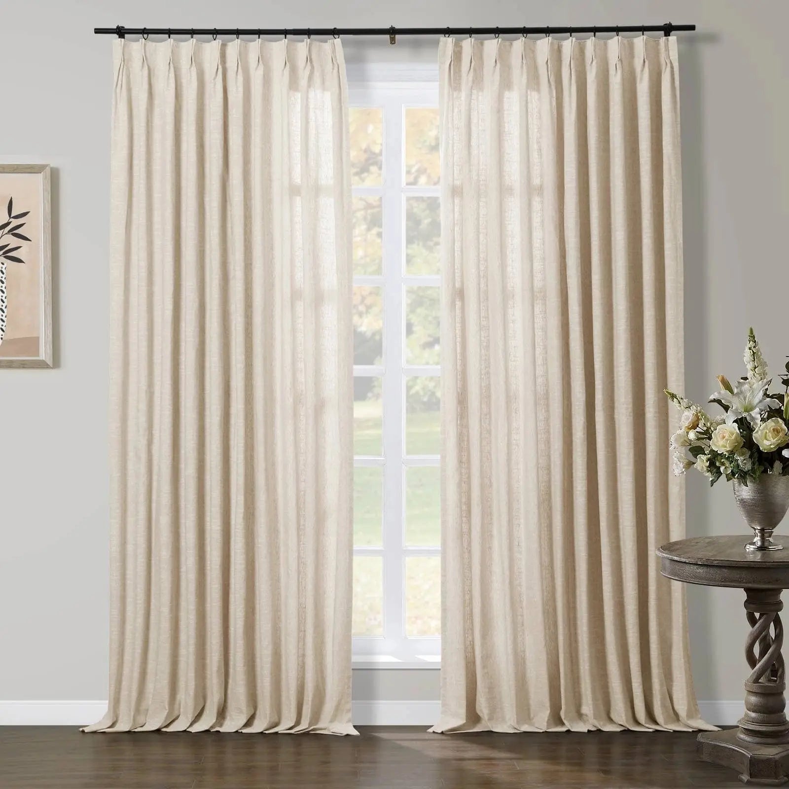Jawara Luxury Linen Cotton Curtain Pleated TWOPAGES