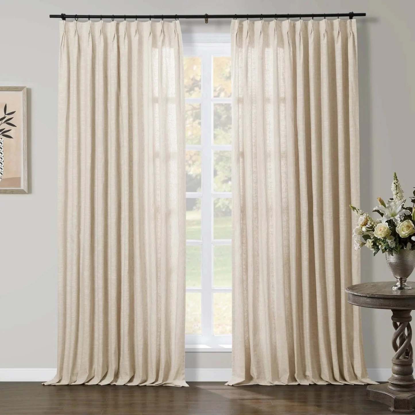 Jawara Luxury Linen Cotton Curtain Pleated TWOPAGES