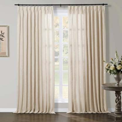 Jawara Luxury Linen Cotton Curtain Pleated TWOPAGES
