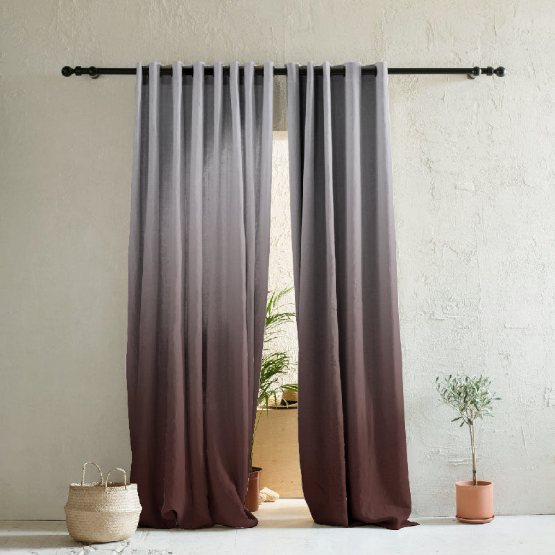 Elegant Ombre Print Room Darkening Curtain - Set of 2 - DSTMI5