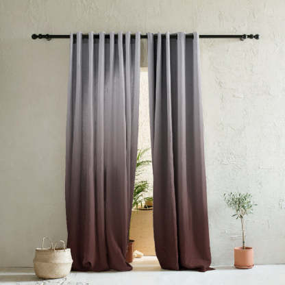 Elegant Ombre Print Room Darkening Curtain - Set of 2 - DSTMI5