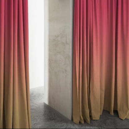 Elegant Ombre Print Room Darkening Curtain - Set of 2 - DSUTSV1