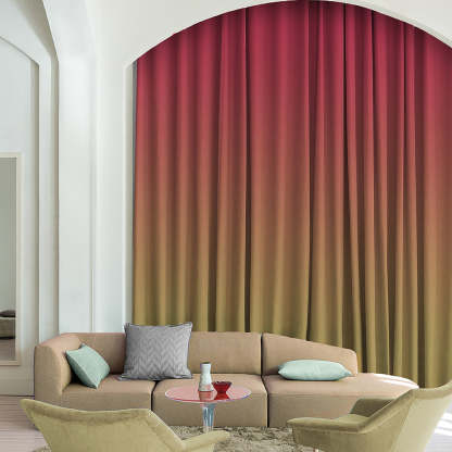 Elegant Ombre Print Room Darkening Curtain - Set of 2 - DSUTSV1
