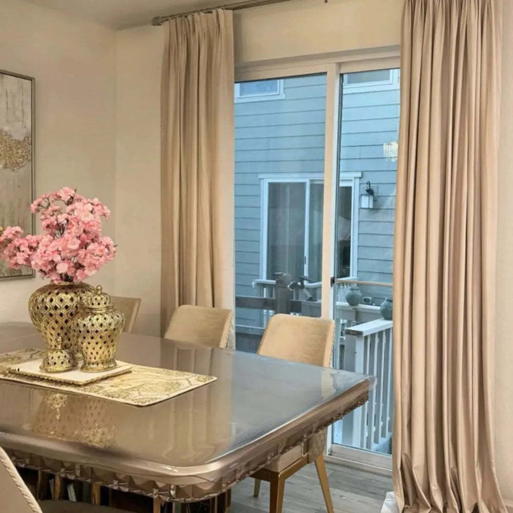 Veda Luster Cotton Velvet Drapery Pleated -TWOPAGES