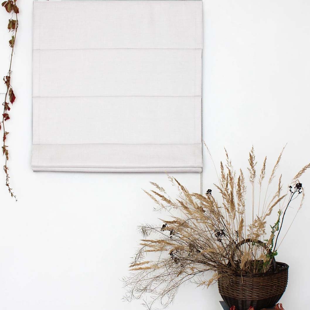 Plain White Satin Roman Blind (PLWHT)