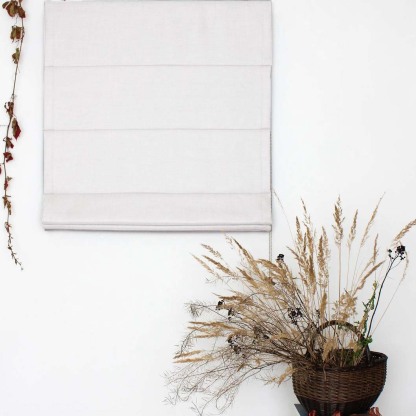Plain White Satin Roman Blind (PLWHT)