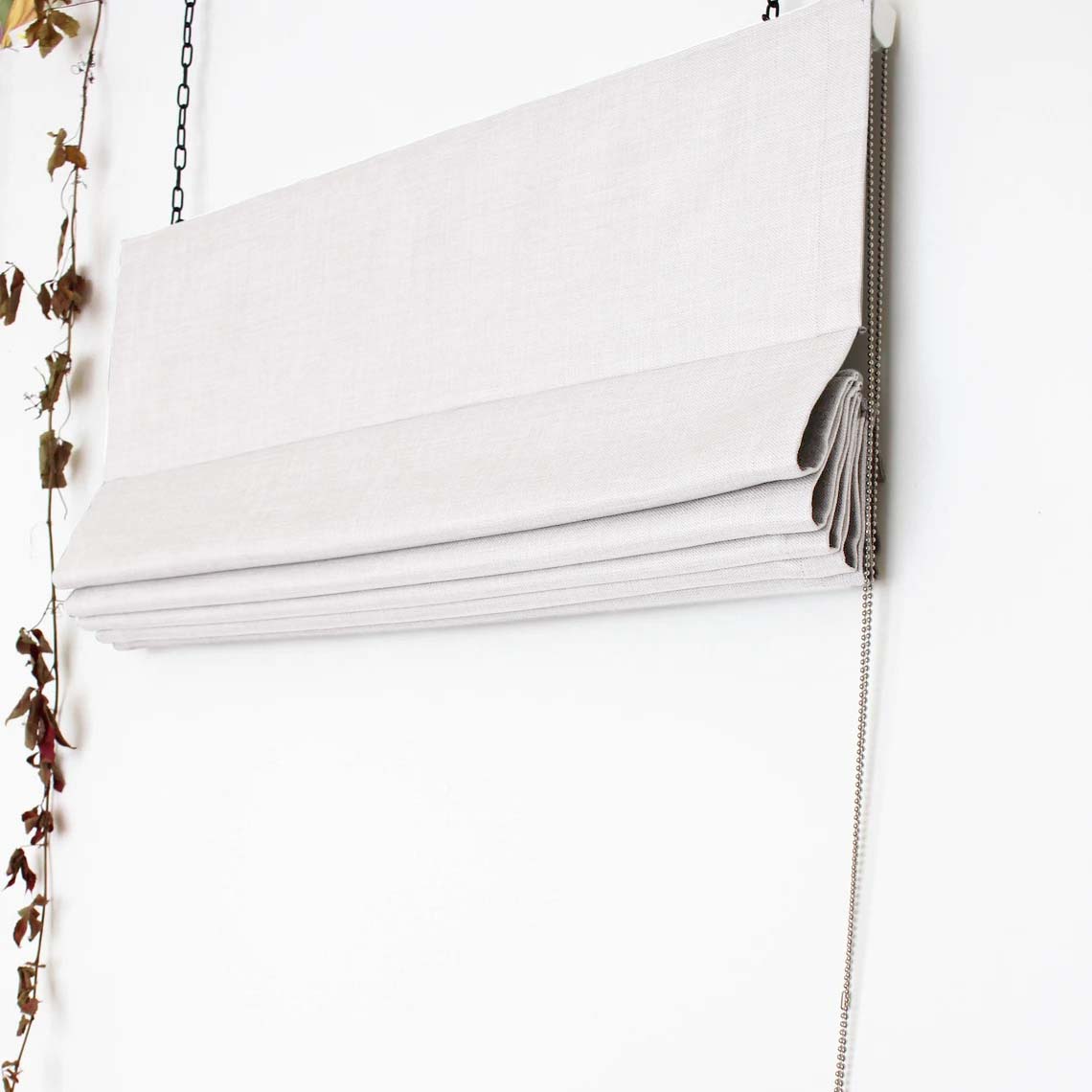 Plain White Satin Roman Blind (PLWHT)