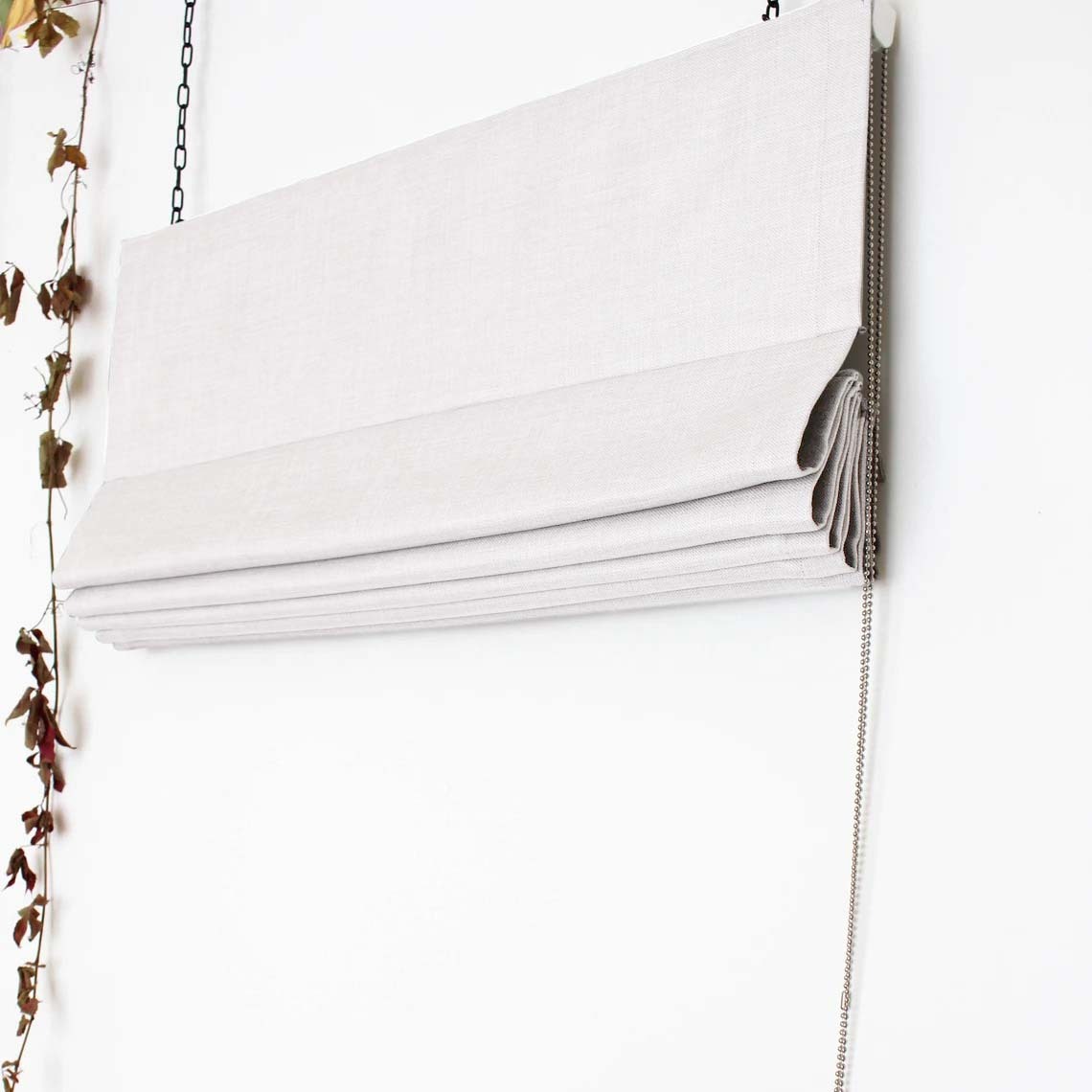 Plain White Satin Roman Blind (PLWHT)