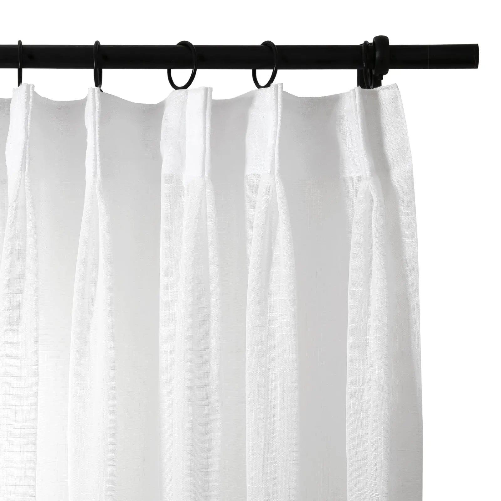Flynn Airy Lightweight Sheer Curtain Pleated -TWOPAGES