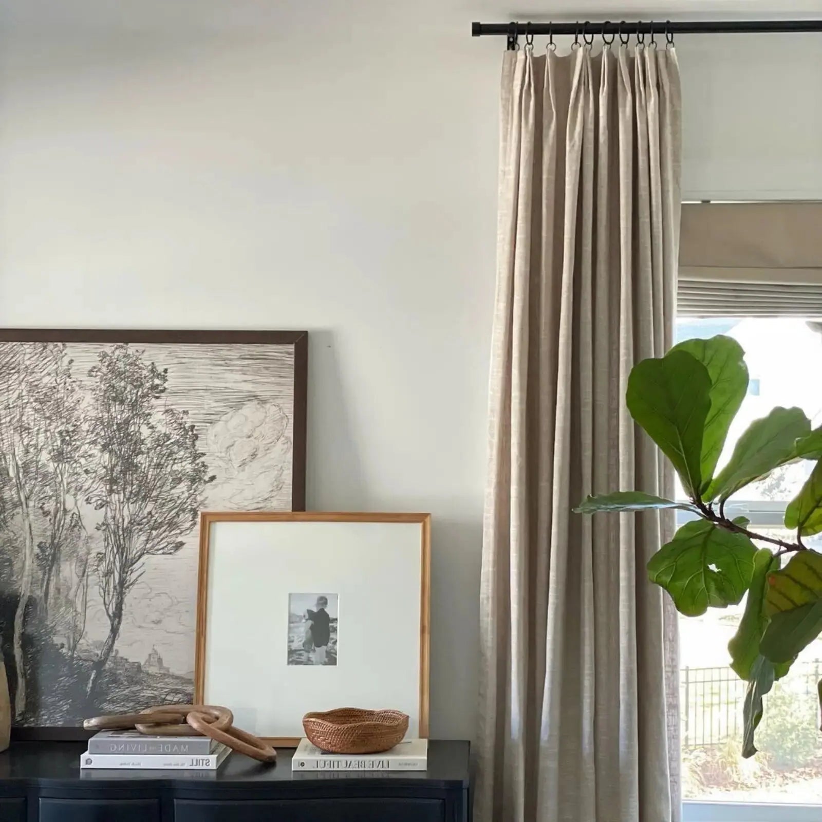 Jawara Luxury Linen Cotton Curtain Pleated TWOPAGES