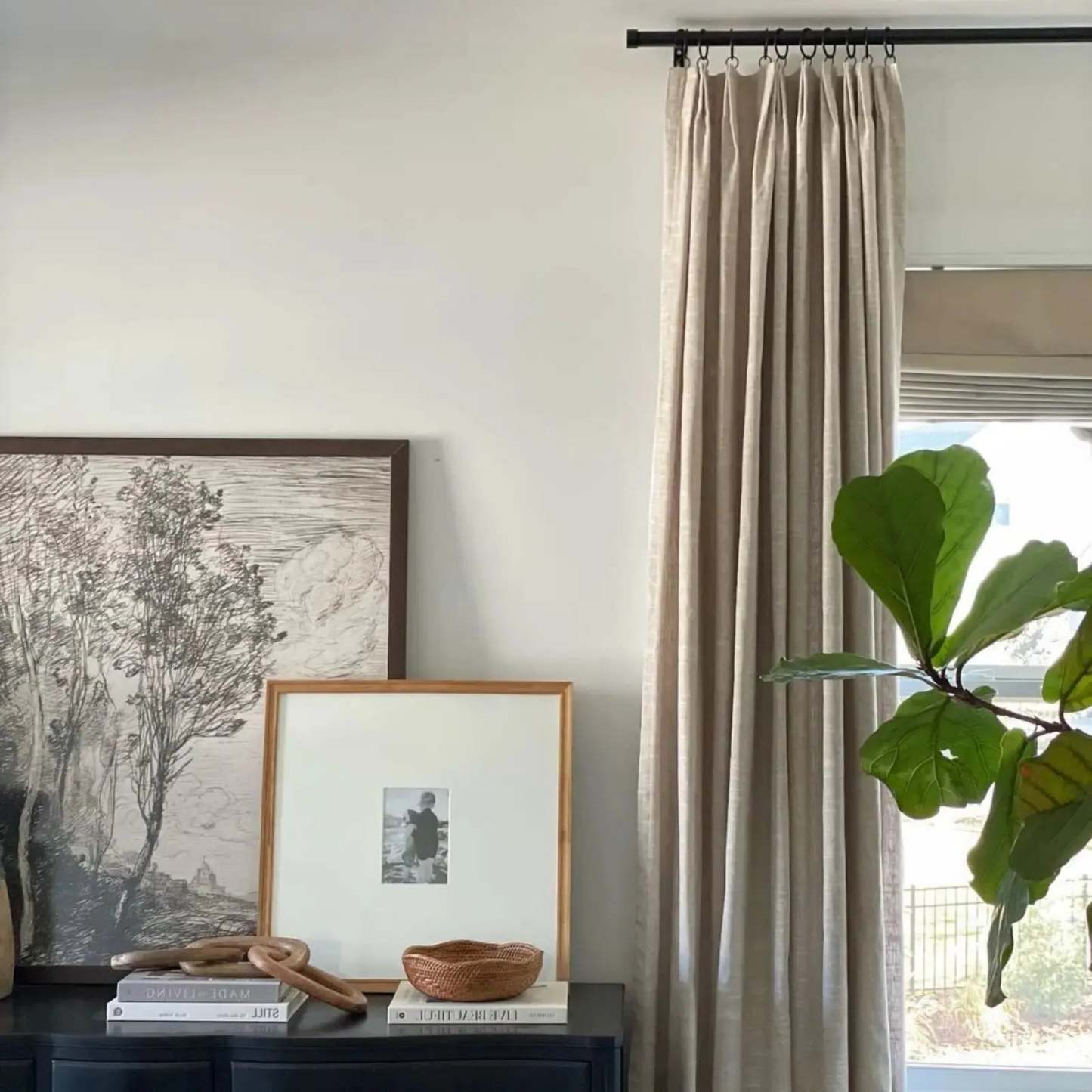 Jawara Luxury Linen Cotton Curtain Pleated TWOPAGES