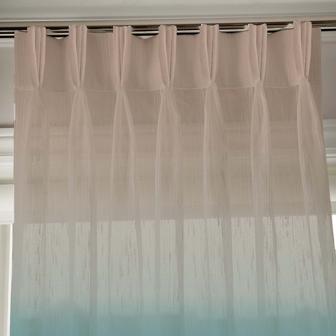 Elegant Ombre Print Sheer Semi Transparent Curtain - Set of 2 -MR8