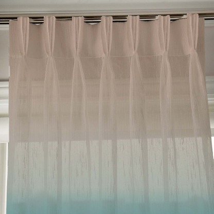 Elegant Ombre Print Sheer Semi Transparent Curtain - Set of 2 -MR8