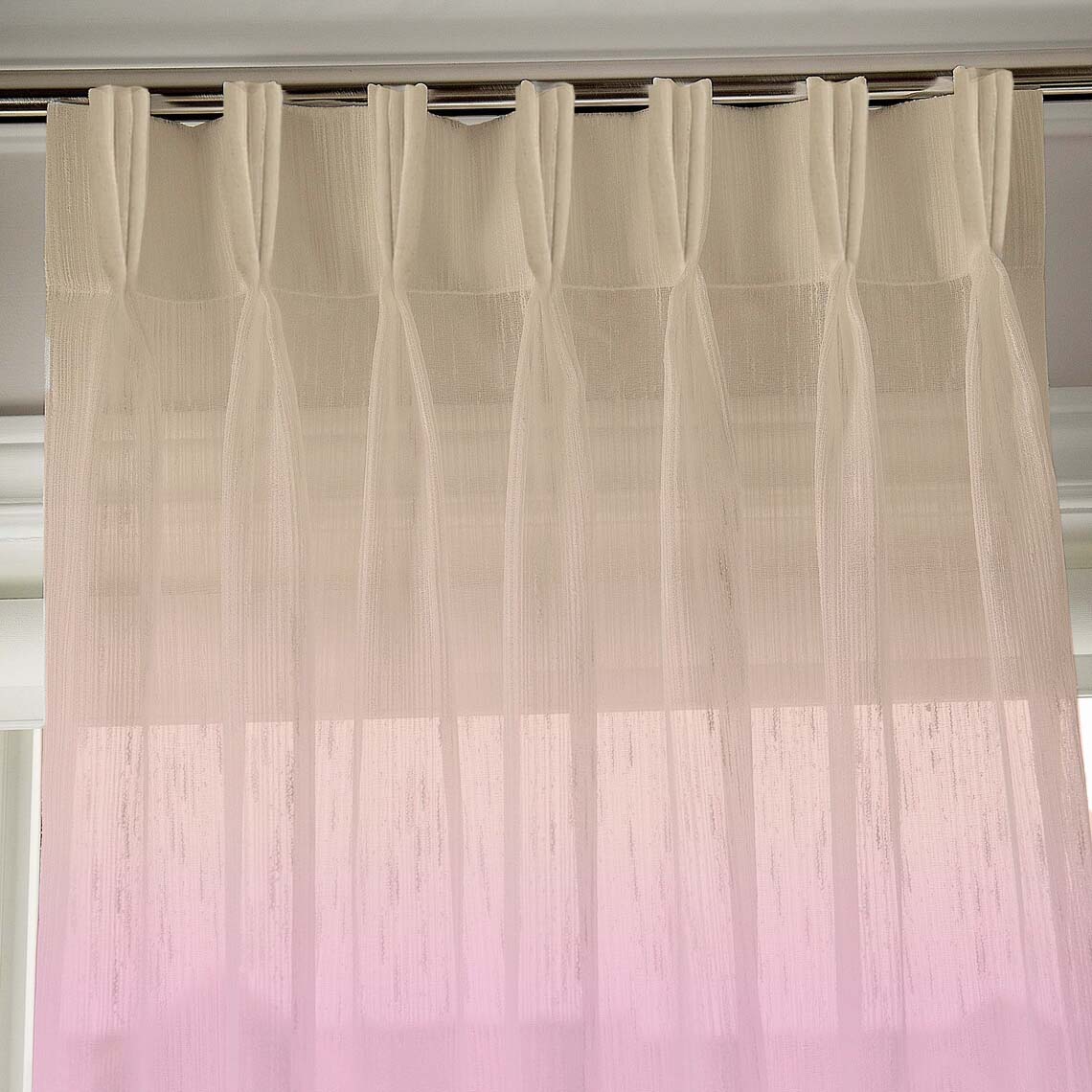 Elegant Ombre Print Sheer Semi Transparent Curtain - Set of 2 -OFC12