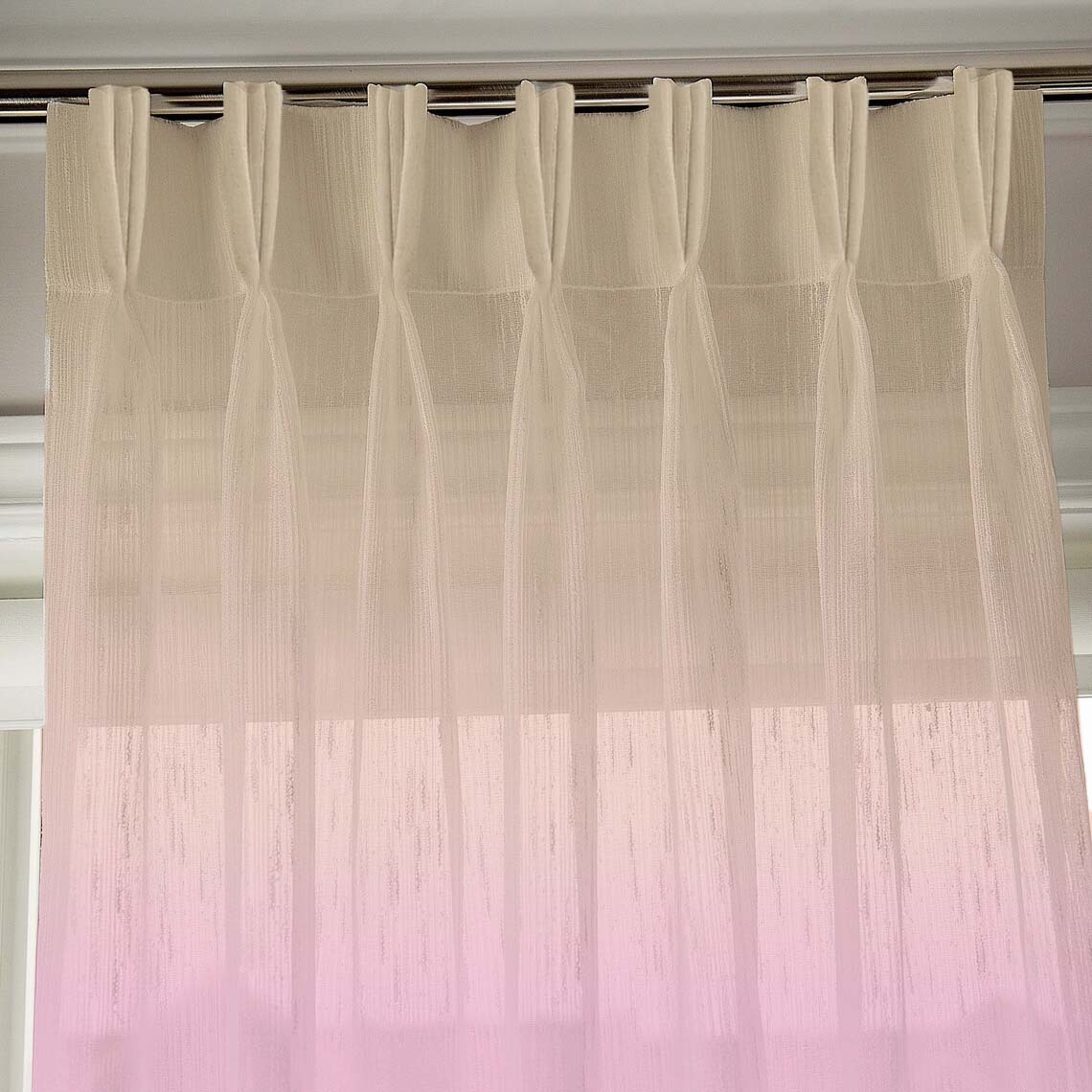 Elegant Ombre Print Sheer Semi Transparent Curtain - Set of 2 -OFC12