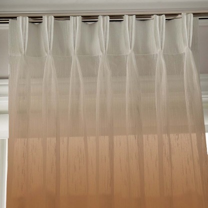 Elegant Ombre Print Sheer Semi Transparent Curtain Set of 2 OMBRE22