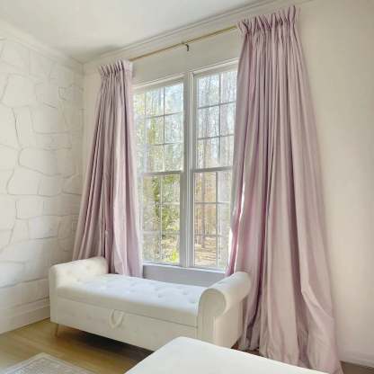 Veda Luster Cotton Velvet Drapery Pleated -TWOPAGES