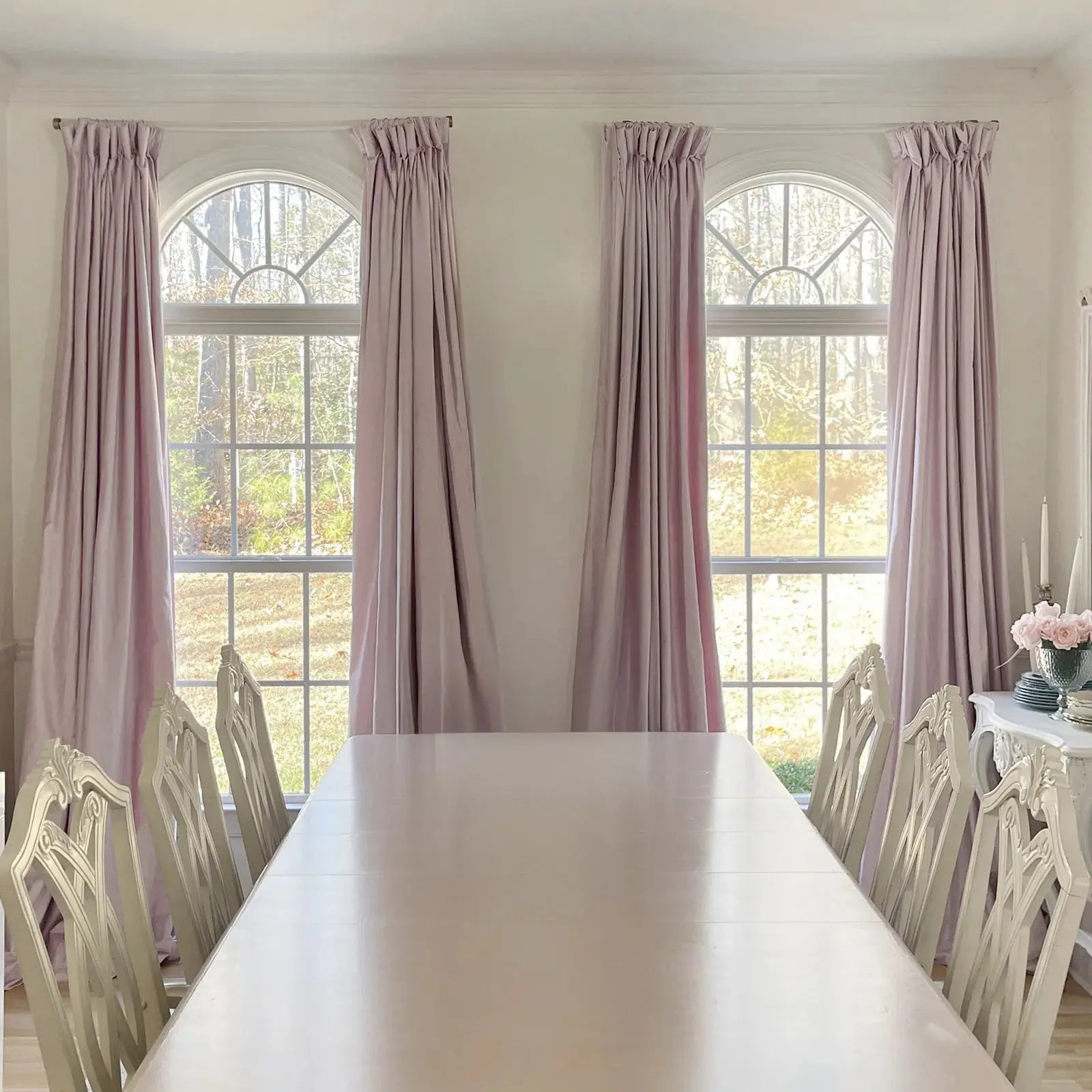 Veda Luster Cotton Velvet Drapery Pleated -TWOPAGES