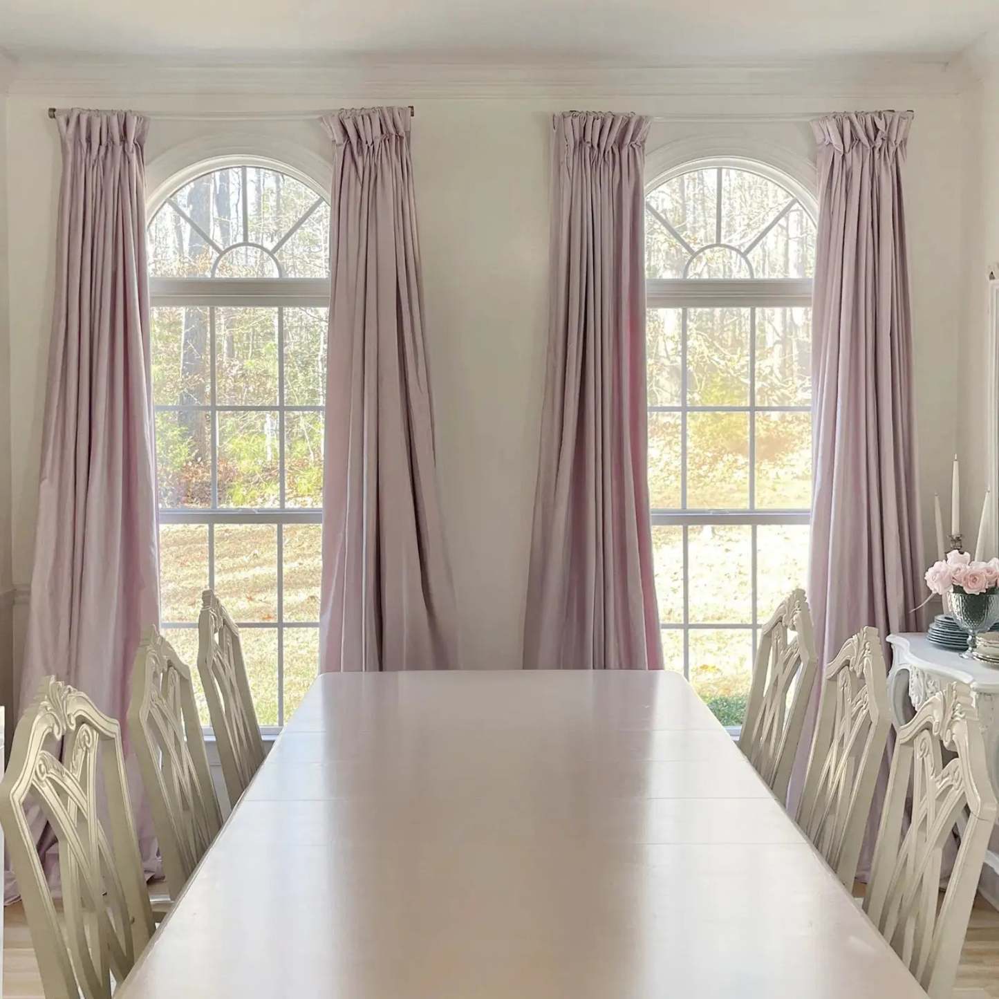 Veda Luster Cotton Velvet Drapery Pleated -TWOPAGES