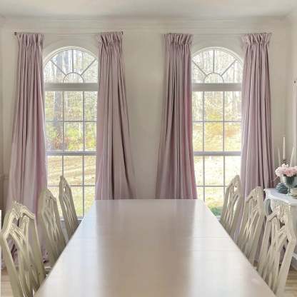 Veda Luster Cotton Velvet Drapery Pleated -TWOPAGES