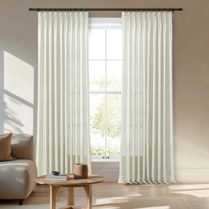 Veda Luster Cotton Velvet Drapery Pleated -TWOPAGES