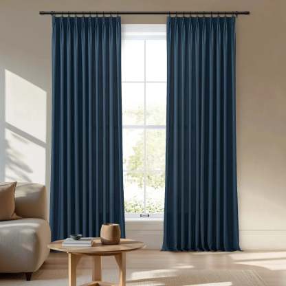 Veda Luster Cotton Velvet Drapery Pleated -TWOPAGES