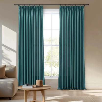 Veda Luster Cotton Velvet Drapery Pleated -TWOPAGES