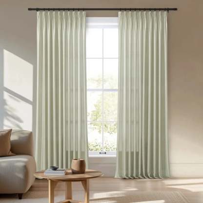 Veda Luster Cotton Velvet Drapery Pleated -TWOPAGES