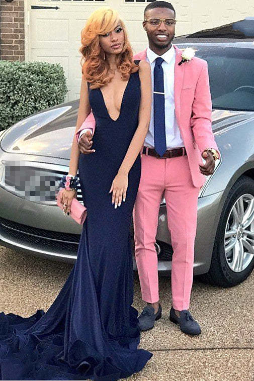 Candy Pink David Beckham Wedding Suit - 2 Pieces with Shawl Lapel