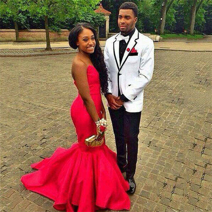 Ethan Notched Lapel White Formal Prom Suit - Business, One Button