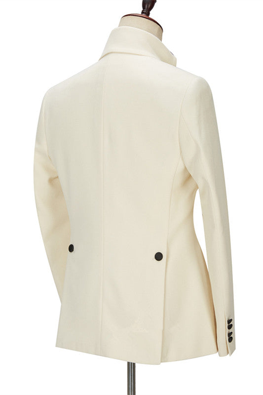 Handsome White Men?��s Wearhouse One-Button Wedding Suit