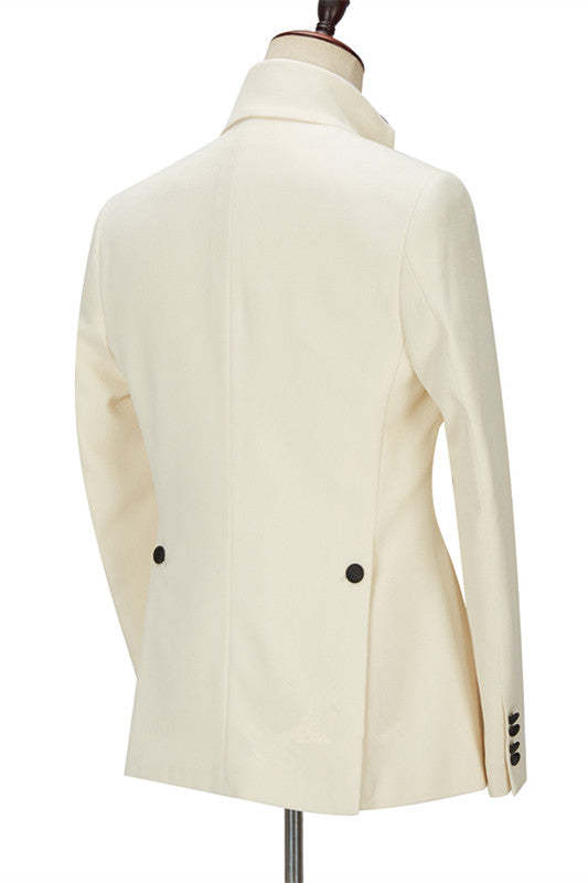 Handsome White Men?��s Wearhouse One-Button Wedding Suit