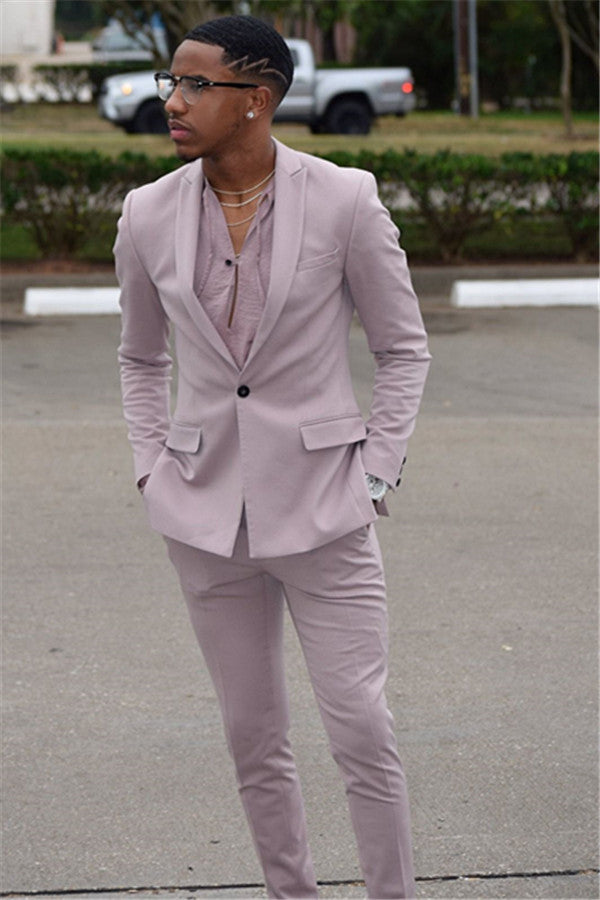 New Arrival One-Button Pink Wedding Suit from Men?��s Wearhouse