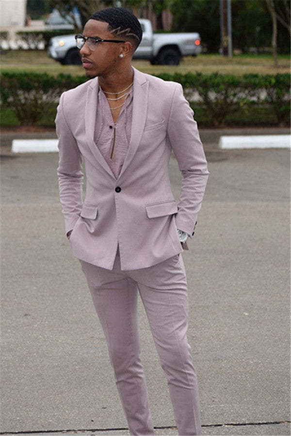 New Arrival One-Button Pink Wedding Suit from Men?��s Wearhouse