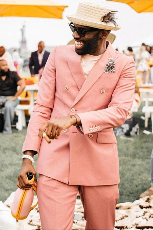New Peaked Lapel Bespoke Business Prom Suit for Men