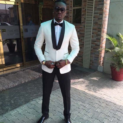 Romantic White Shawl Lapel One-Button Wedding Suit for Men?��s Parties