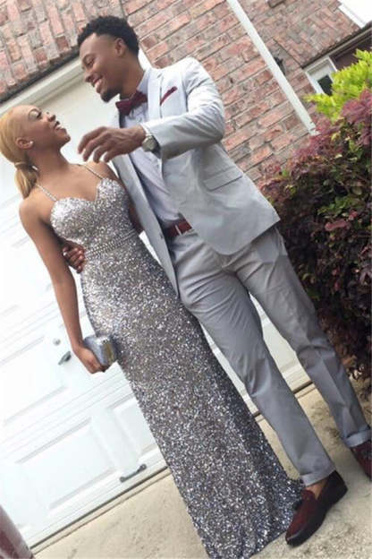 Ryan Formal Business Dinner Prom Suit - Silver Two Pieces for Man