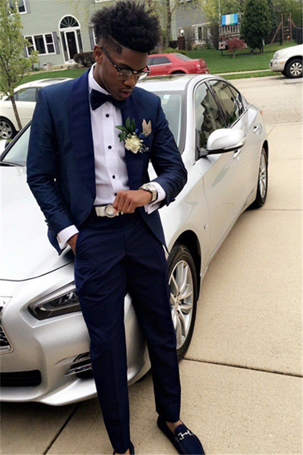 Dark Navy Stylish Wedding Suit - Best 2 Pieces for Men