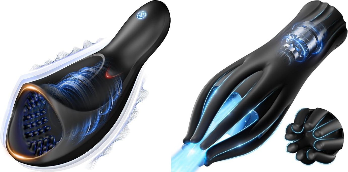 Male Masturbator, Adult Sex Toys for Men with 10 Vibrating Modes Penis Training Vibrator, Penis Extender, Male Vibrator Penis Pump, Male Stroker Mens Sex Toys Couples Sex Toys & Games