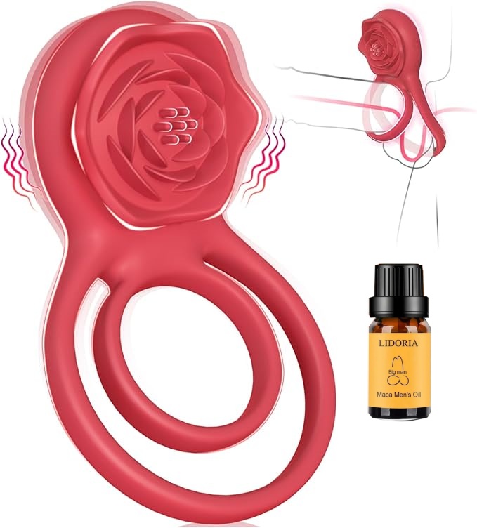 Unisex Rose Vibrator💑💑 - Rose Double Ring💕💕