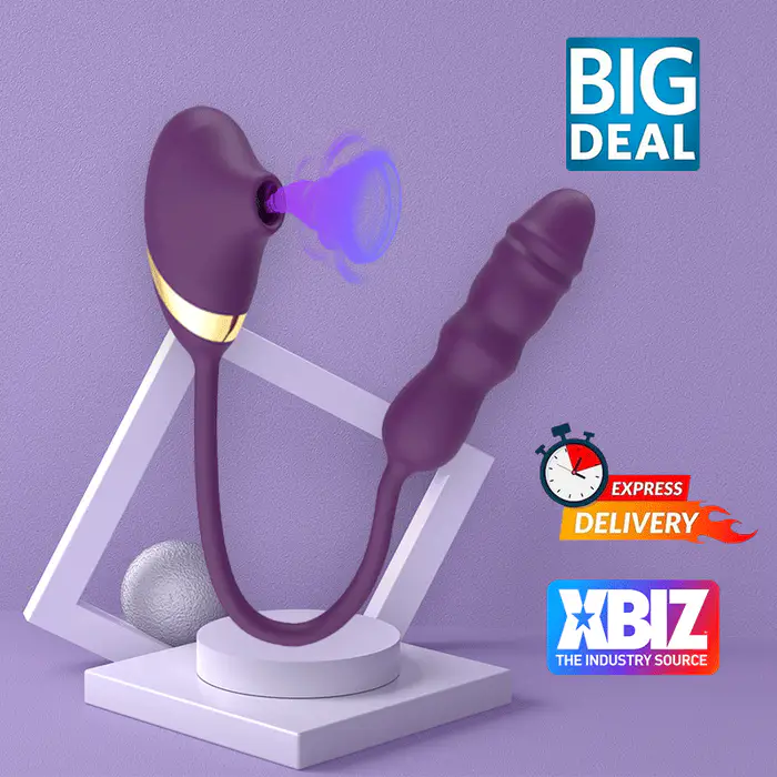 ALFA Sucking & Thrusting G-Spot Vibrator Dildo Plug