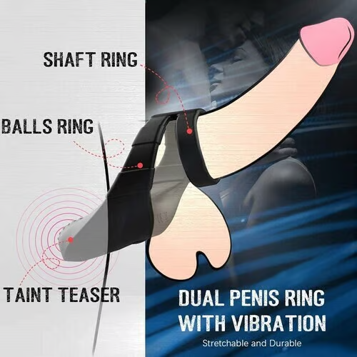 10 Vibrations Double Cock Rings(delayed ejaculation)