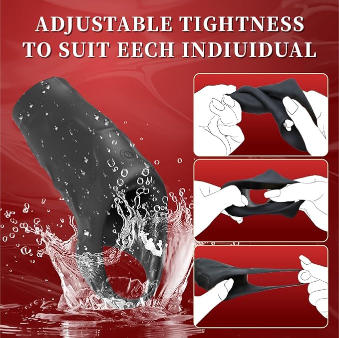 Vibrating Penis Sleeve Penis Ring, Cock Ring Male Sex Toys for Men, 10 Vibration Modes Penis Stimulation Female G-Spot Vibrator, Adult Toys for Men Couples